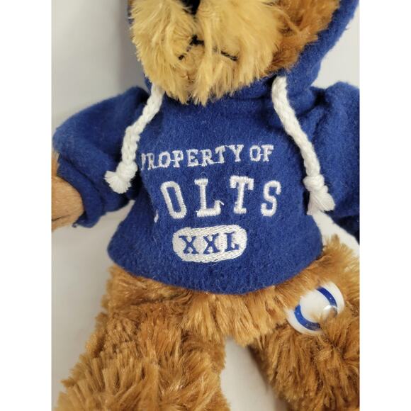 Indianapolis COLTS Super Soft 9" Brown Bear Wearing Hoodie Stuffed Animal - Picture 4 of 9